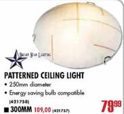 Bright Star Lighting Patterned Ceiling Light-250mm