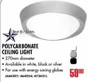Bright Star Lighting Polycarbonate Ceiling Light-270mm