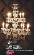 Bright Star Lighting 12 Arm Crystal/Acrylic Chandelier
