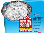 Bright Star Lighting Crystal Hybrid Ceiling Light