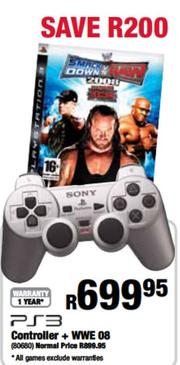Special PS3 Controller WWE 08 m.guzzle .za