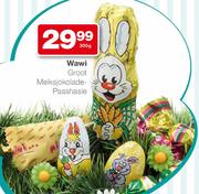 Wawi Groot Melksjokolade Paashasie-300gm