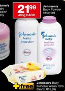 Johnson's Baby Powder-400gm Each