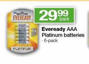 Eveready AAA Platinum Batteries-6-pack per pack