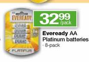 Eveready AA Platinum Batteries-8-pack per pack