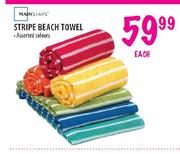 Manstays Stripe Beach Towel-each