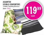 Assorted Double Comforters (Includes 2 Matching Pillowcases)-each