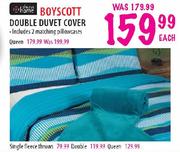 Always Home Boyscott Double Duvet Cover (Includes 2 Matching Pillowcases)-each