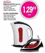 Sunbeam Cordless Kettle-1.7 Ltr (SCK-501) or Dual Colour Iron-each