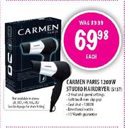 Carmen Paris 1200W Studio Hairdryer