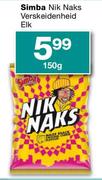 Simba Nik Naks Verskeidenheid Elk-150g