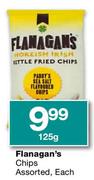 Flanagan's Chips Assorted-125g Each