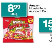 Amazon Monsta Pops Assorted -200g Each
