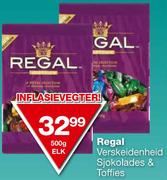 Regal Verskeidenheid Sjokolades & Toffies-500g Elk