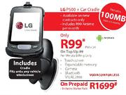LG P500 + Car Cradle