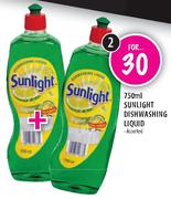 Sunlight Dishwashing Liquid-2x750ml 
