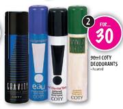 Coty Deodorants-2x90ml 