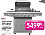 Raptor Stainless Steel 4 Burner Gas Barbeque 
