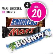 Mars Snickers Or Bounty-4's