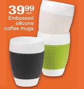 Embossed Silicone Coffee Mugs Each