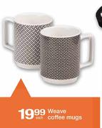 Weave Coffee Mugs Each