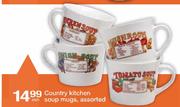 Country Kitchen Soup Mugs Assorted Each