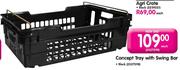 Concept Tray With Swing Bar (Black) Each