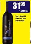 Tall Horse Merlot or Chardonnay-750ml