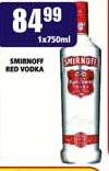 Smirnoff Red Vodka-750ml