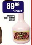 Merry's Irish Cream Range-750ml