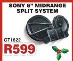 Sony 6" Midrange Split System GT1622