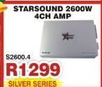 Starsound 2600W 4CH Amp S2600.4