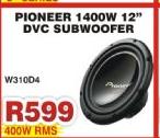 Pioneer 1400W 12" DVC Subwoofer W310D4