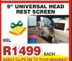 9" Universal Head Rest Screen 9SL