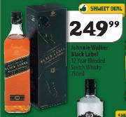 Johnnie Walker Black Label 12 Year Blended Scotch Whisky-750ml Each