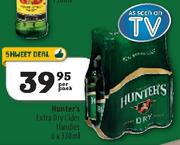 Hunter's Extra Dry Cider Handles-6 x 330ml-Per Pack