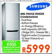 Samsung 400L Fridge Freezer Combination