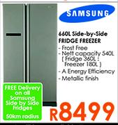 Samsung 660L Side-By-Side Fridge Freezer