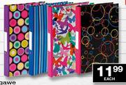 A4 Printed Ring Binder Assorted Designs-each