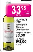 Leopard's Leap Sauvignon Blanc Or Chardonnay-6X750ml