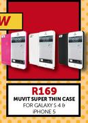 Muvit Soft Thin Case For Galaxy S4 & IPhone 5