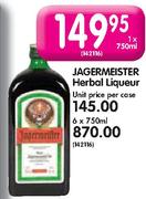 Jagermeister Herbal Liqueur - 750ml