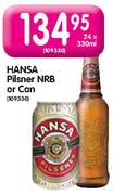 Hansa Pilsner NRB or Can - 24x330ml