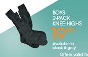 Boys 2-Pack Knee-Highs-Each
