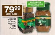 Jacobs Kronung Regular/Mild Coffee-200g Each