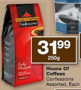House Of Coffees Confessions Assorted-250g Each
