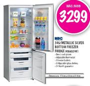 KIC Metallic Silver Bottom Freezer Fridge-346 Ltr (KB6035ME)