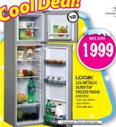Logik Metallic Silver Top Freezer Fridge-225 Ltr (LDD2255)