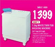 Defy White Twin Tub Washing Machine-7.5kg (DTT166/DTT160)