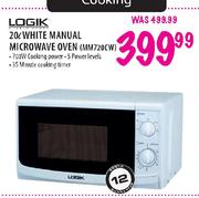 Logik White Manual Microwave Oven-20 Ltr (MM720CW)